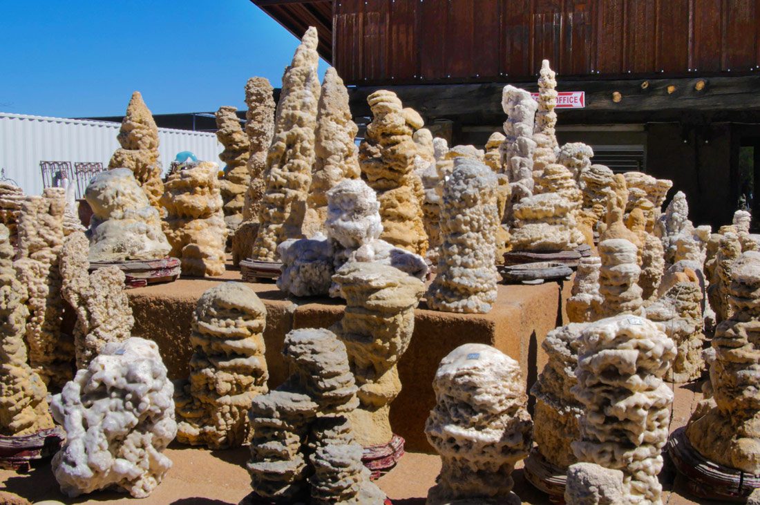 Collection of textured rock pillars